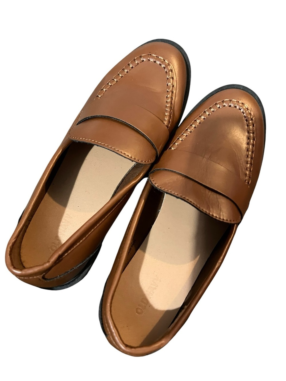 Old Navy Classic Cognac Brown Penny Loafers Women's Size 10 NEW - Picture 4 of 4